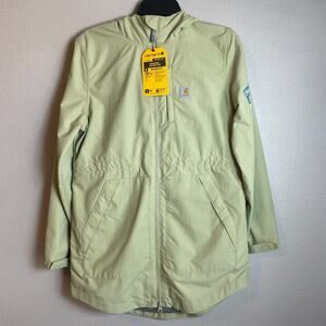 Carhartt Relaxed Fit Rain Defender Lightweight Coat XS Green Outerwear Jacket